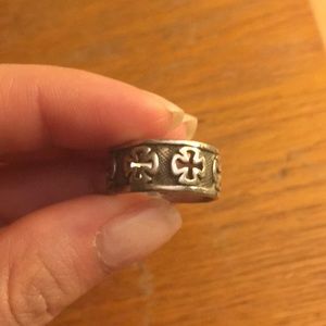 Celtic cross silver ring, size 7